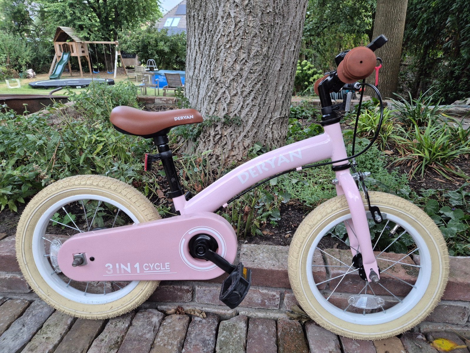 Deryan 3-in-1 fiets - loopfiets - zijwielen, Ophalen, Minder dan 16 inch, Deryan