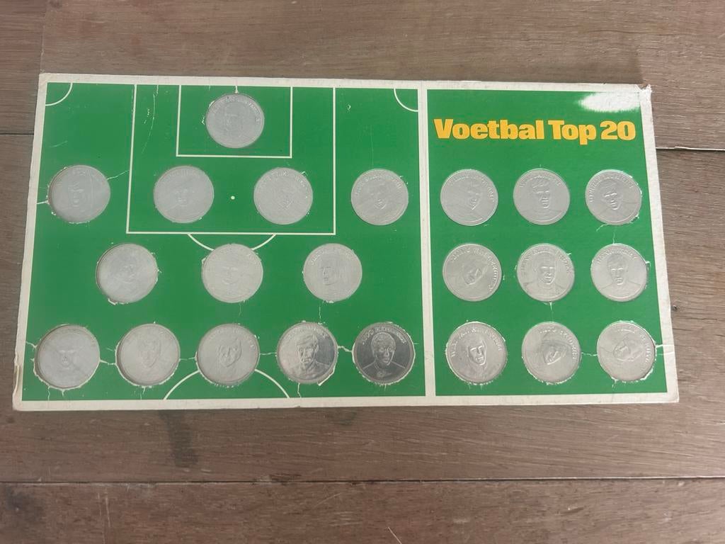 Voetbal Top 20 Munten - Johan Cruijff en meer, Verzamelen, Ophalen of Verzenden, Gebruikt, Overige sporten, Overige typen
