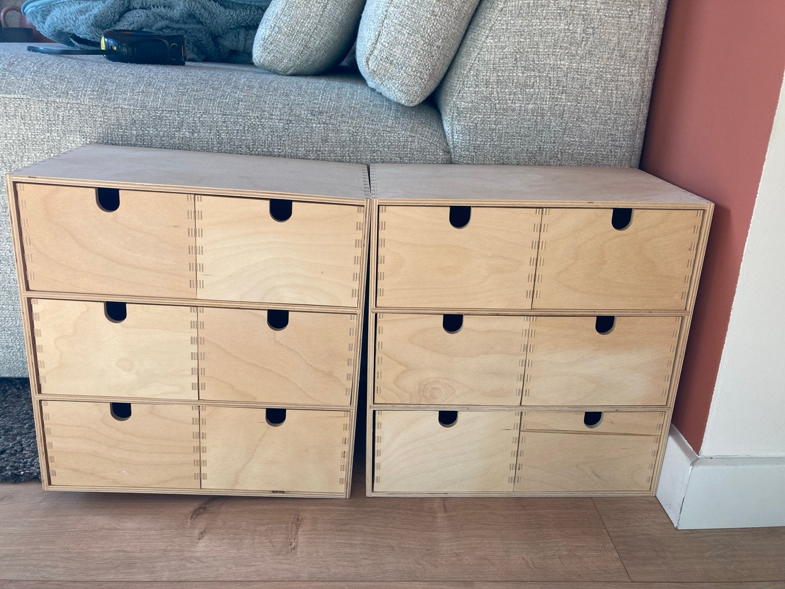 IKEA Moppe ladekastjes - 2 stuks, 5 laden of meer, Zo goed als nieuw, Minder dan 100 cm, 25 tot 50 cm