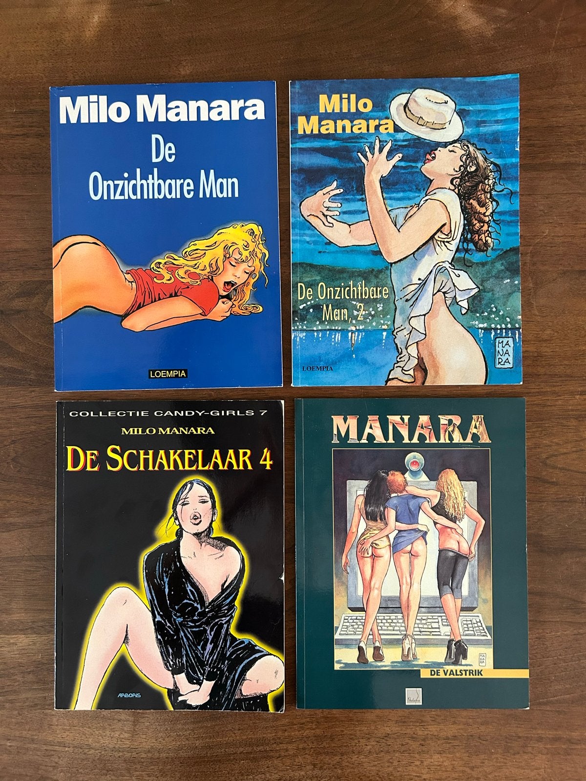 Milo Manara Erotische Stripboeken Collectie (4 stuks), Meerdere stripboeken, Ophalen of Verzenden, Zo goed als nieuw