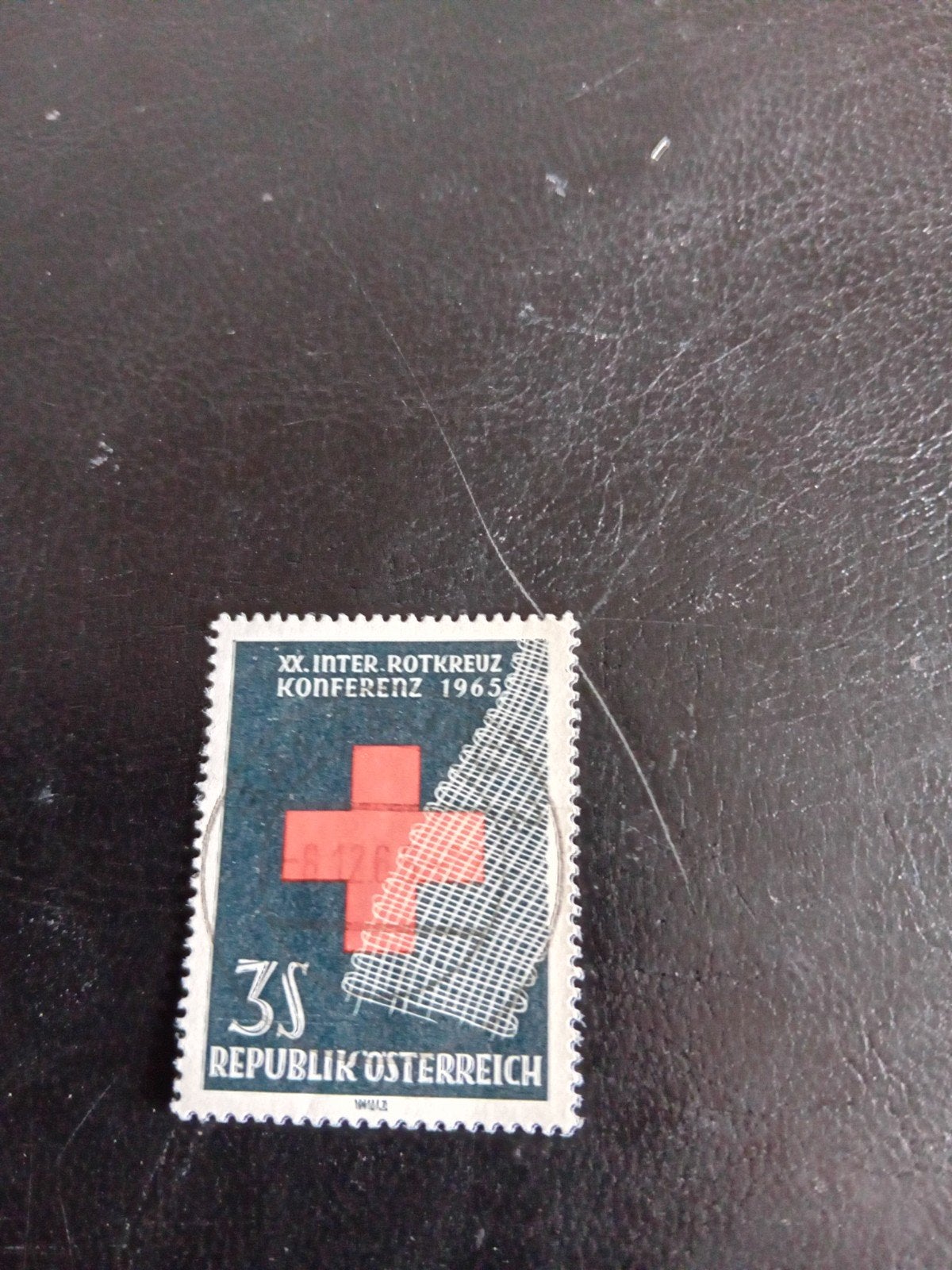 Oostenrijkse postzegel XX. INTER. ROTKREUZ KONFERENZ 1965, Verzenden