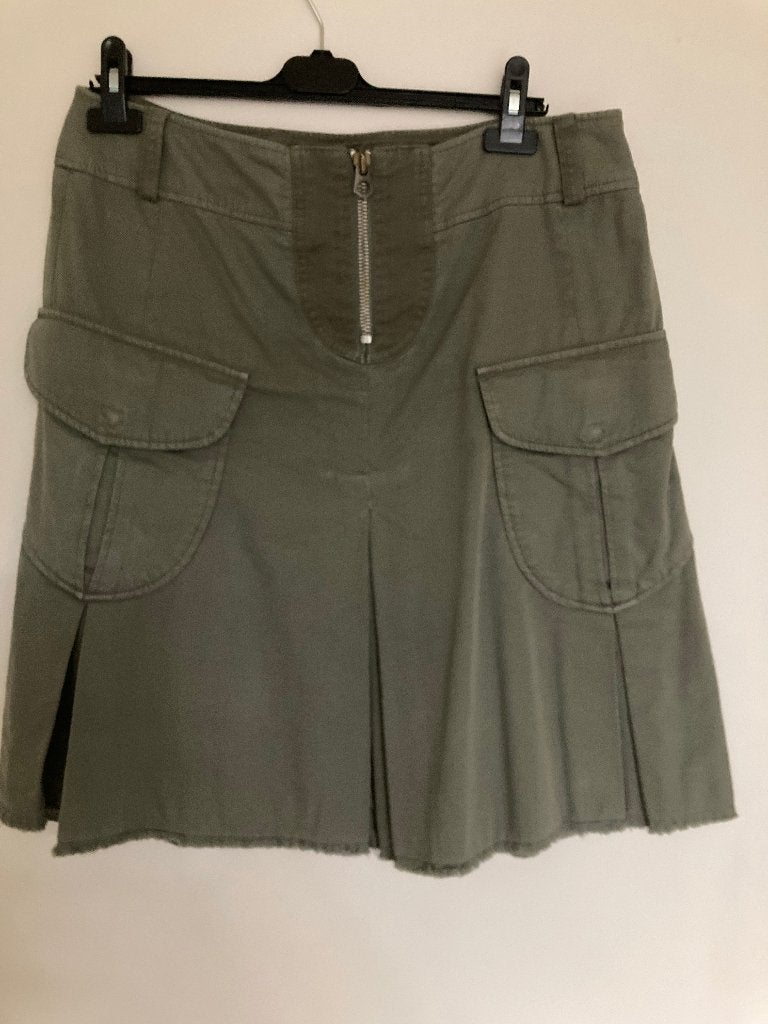 Mooie rok merk Lolita de Nimes maat 42 olijfgroen, Maat 42/44 (L), Ophalen of Verzenden, Zo goed als nieuw, Knielengte