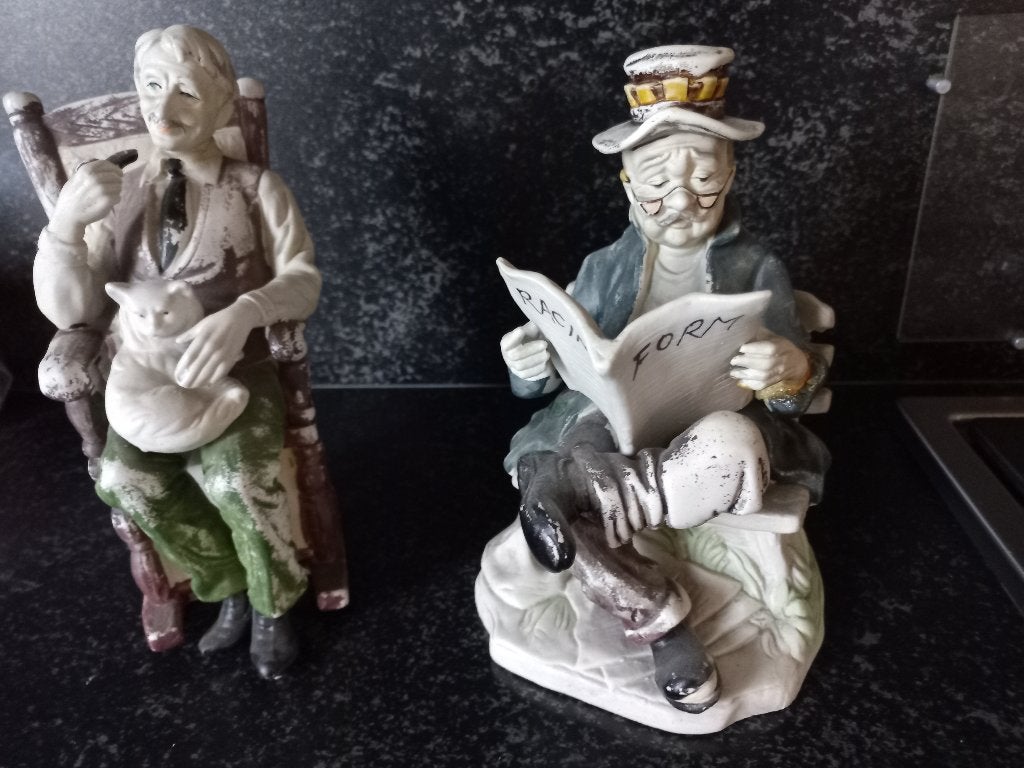 2 beelden Abraham of opa,s, Ophalen, Zo goed als nieuw, Mens