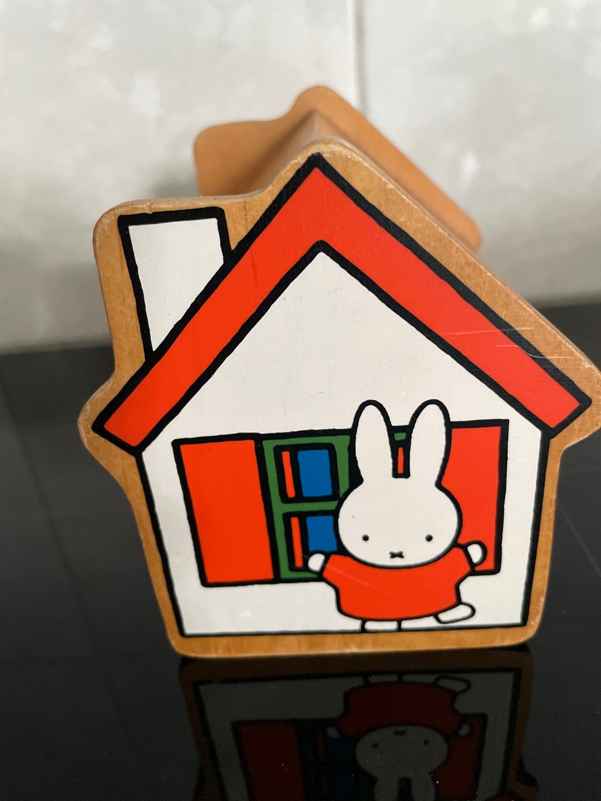 Vintage Nijntje Houten Spaarpot Huisje Bambolino Toys, Ophalen of Verzenden, Gebruikt, Hout, Strip- of Tekenfilmfiguur
