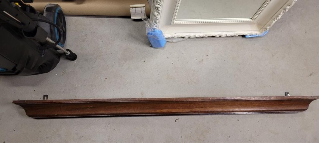 Schuuropruiming! eiken planchet console 142Lx10.5D, Antiek en Kunst, Ophalen