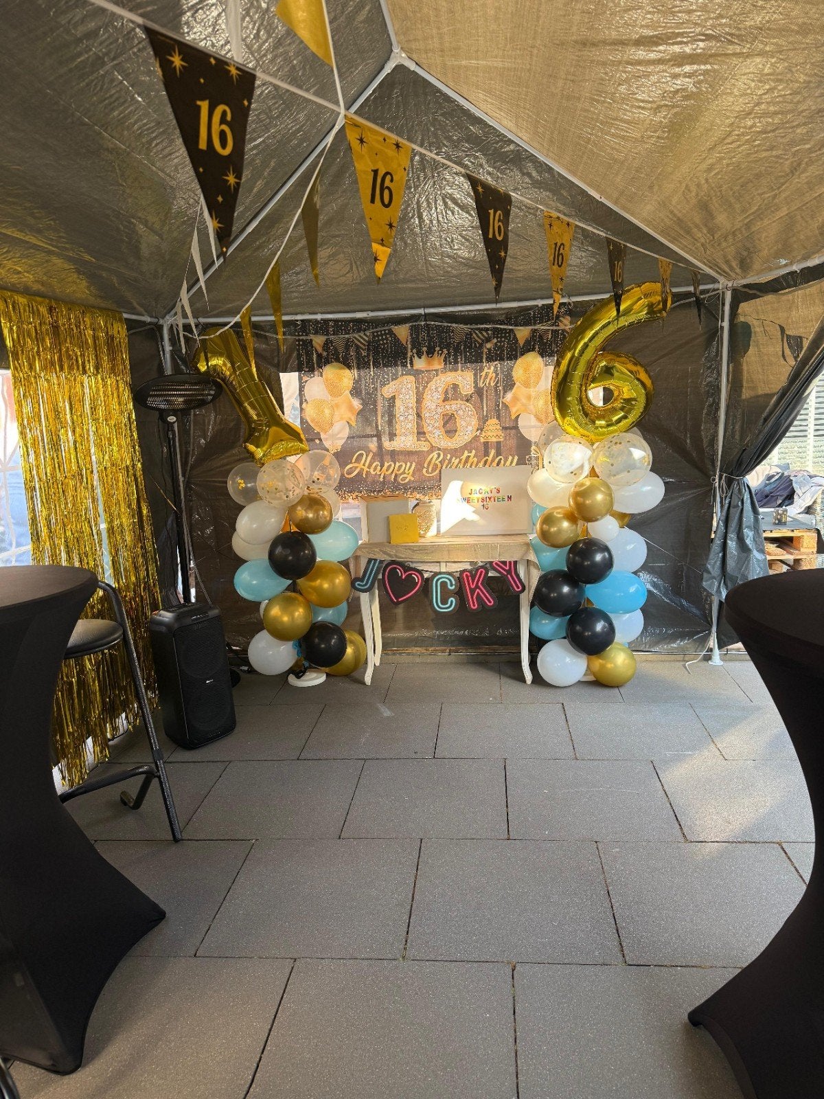 Partytent esy up 3x4,50 pakket 6 te huur, Ophalen of Verzenden, Minder dan 5 meter