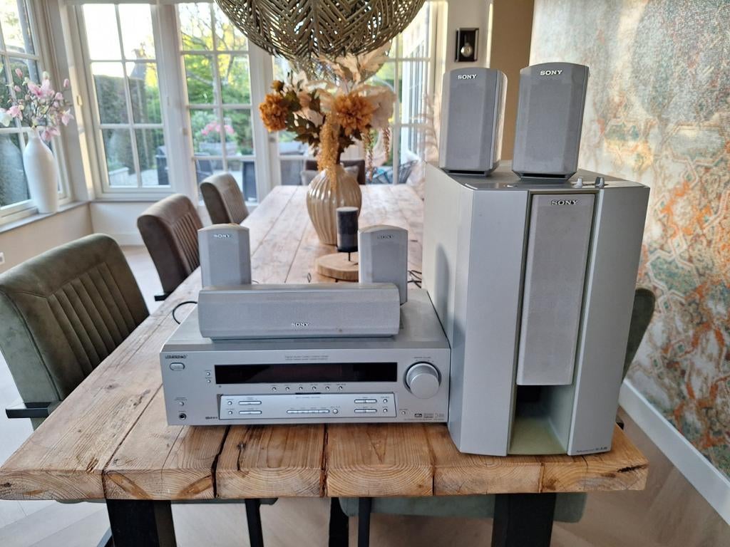 Sony STR-DE595 Home Cinema Set - 5.1 Receiver met Speakers, Ophalen, Gebruikt, 70 watt of meer, 5.1-systeem