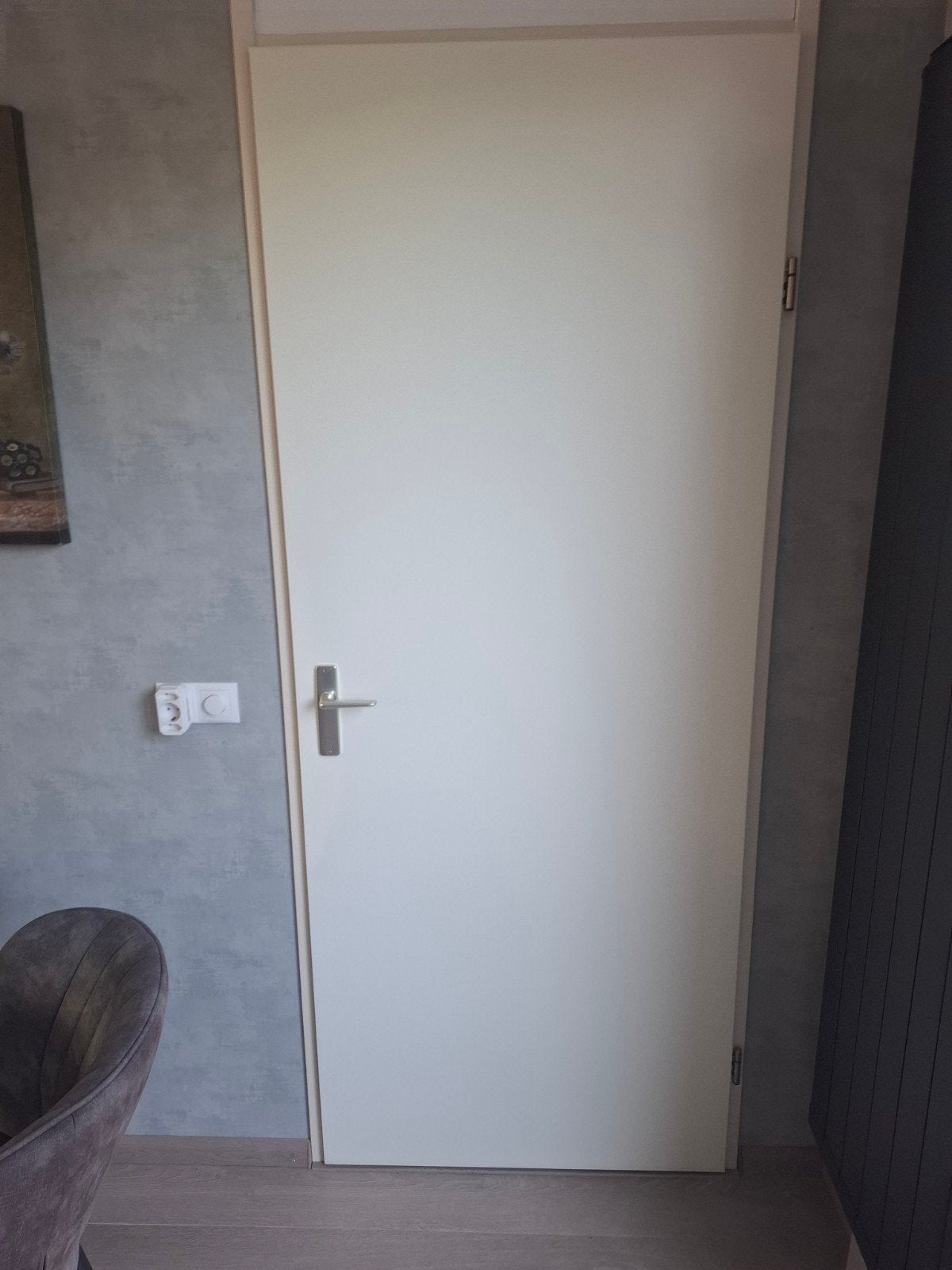 Opdekdeur 83x211.5 Rechtsdraaiend, Gebruikt, 80 tot 100 cm, Binnendeur, Ophalen of Verzenden