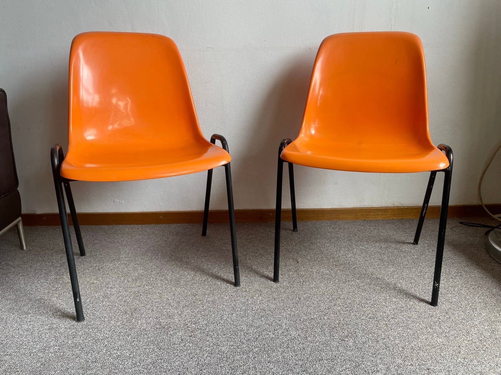 2x Sulo 6.1 Stoelen Oranje - Jaren '70 Design Bruno Pollak, Ophalen