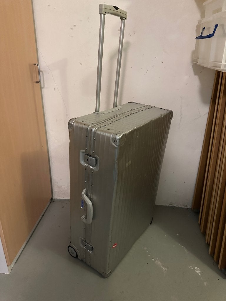Vintage Rimowa Alu Koffer - 2 wielen - Grote L, Uitschuifbare handgreep, Gebruikt, 45 tot 55 cm, Ophalen of Verzenden