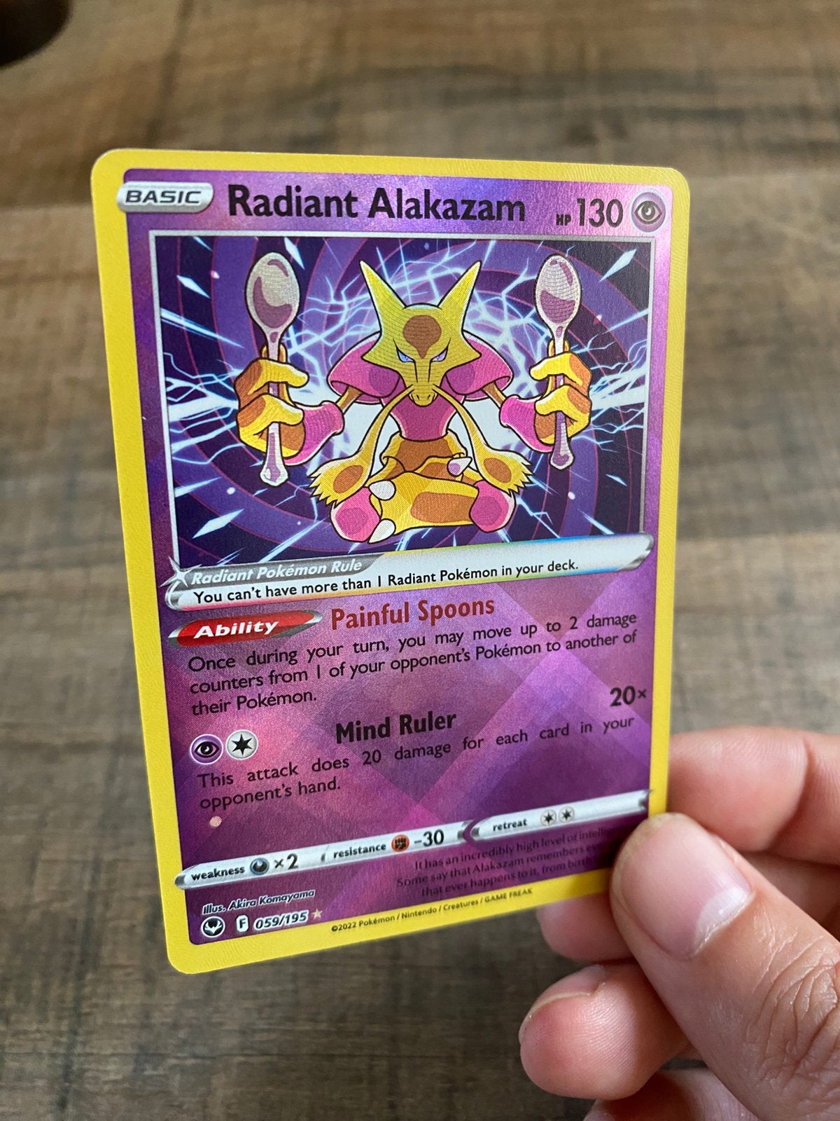 Pokémon Radient Alakazam 059/195, Ophalen of Verzenden, Zo goed als nieuw, Losse kaart
