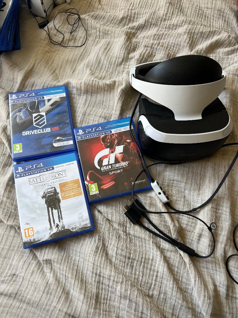 Playstation VR bril + 3 spellen, Spelcomputers en Games, Virtual Reality, Ophalen of Verzenden, Zo goed als nieuw, VR-bril, Sony PlayStation