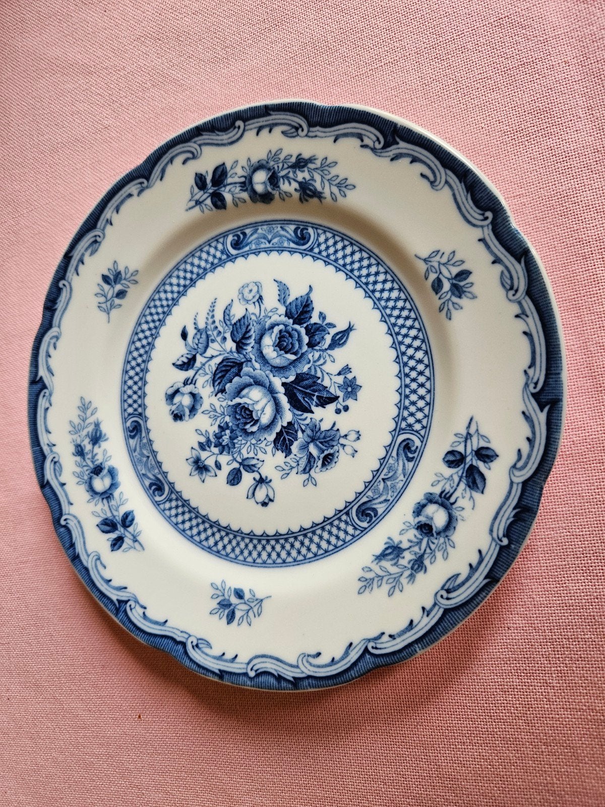 Blue Rose gebaksbordje, Antiek en Kunst, Ophalen