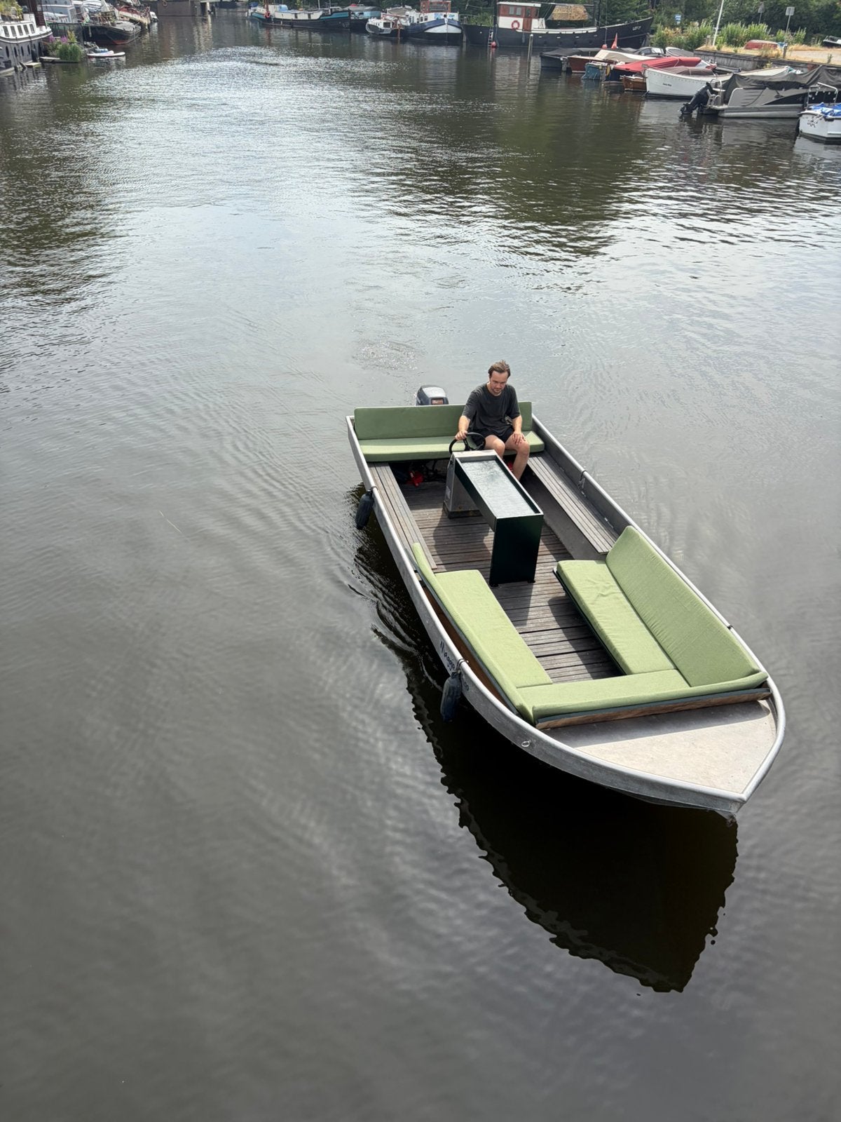 Aluminium sloep 5,5m lang, 2m breed, 5mm dik aluminium, Watersport en Boten, Rondzit, Gebruikt, 10 pk, Aluminium