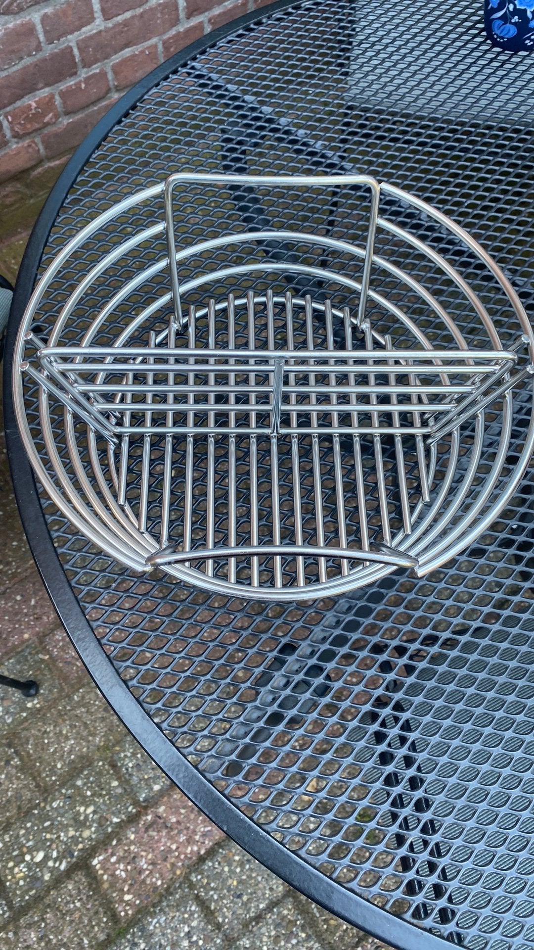 RVS Kamado barbecue kolenmand  kan bij M of L, Tuin en Terras, Ophalen, Nieuw