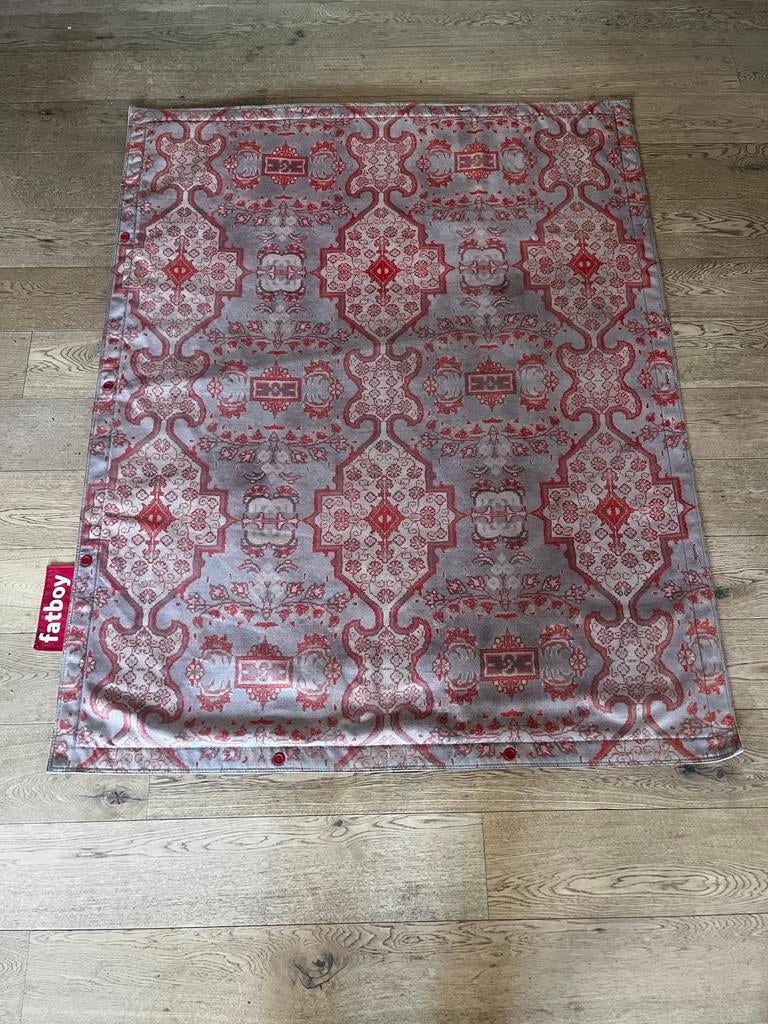 Fatboy Kleed Wasbaar - Grijs/Rood Patroon, Gebruikt, 100 tot 150 cm, Ophalen of Verzenden, 150 tot 200 cm