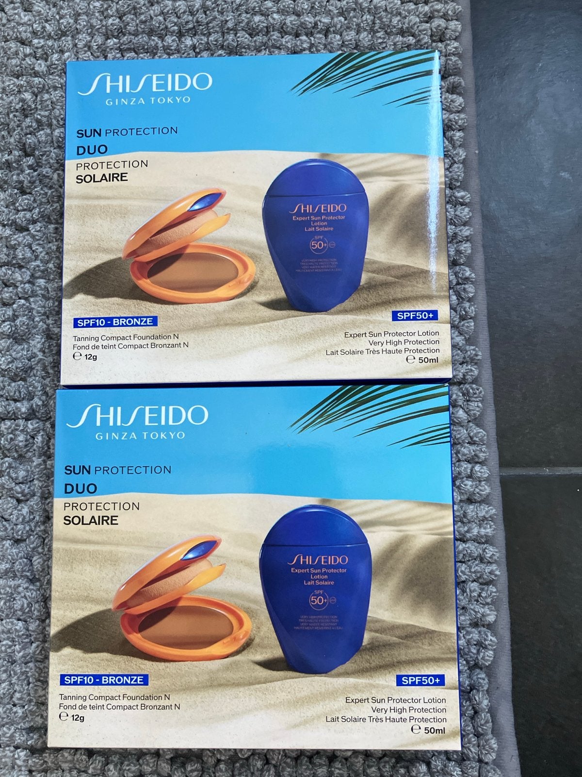 Shiseido Sun Protection Duo SPF50+ & SPF10 Bronze (2 sets), Bruin, Gehele gezicht, Nieuw, Ophalen of Verzenden