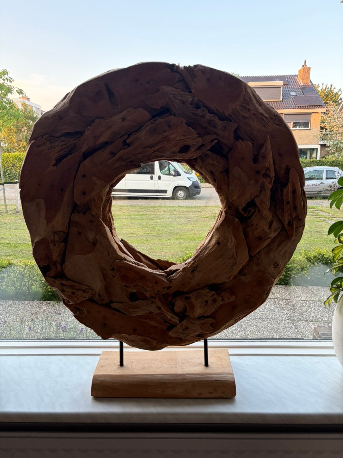 Decoratief hout kunstobject, Ophalen, Zo goed als nieuw, Overige typen, Hout