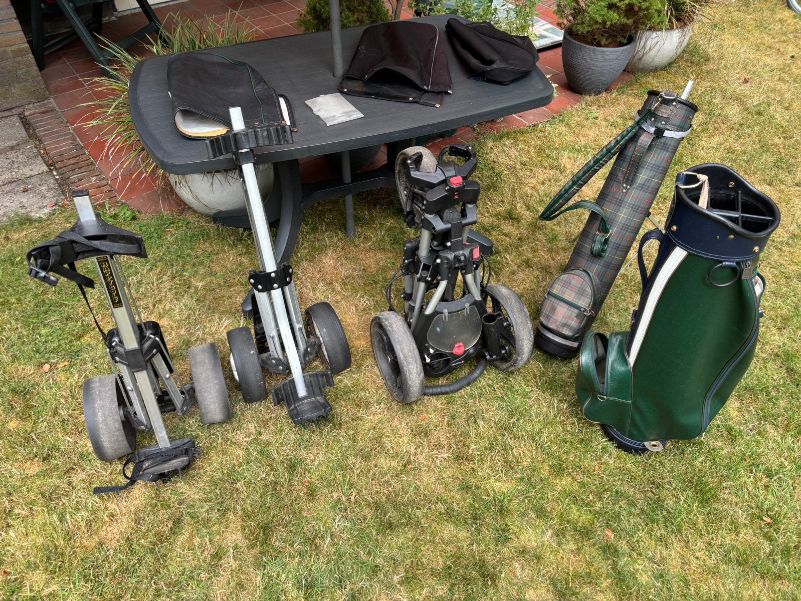 Golftas golftrolley, Ophalen, Zo goed als nieuw, Tas