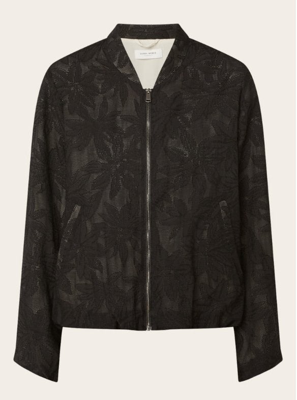 Gerry Weber chique zwart/kanten jacket mt 42 valt 44