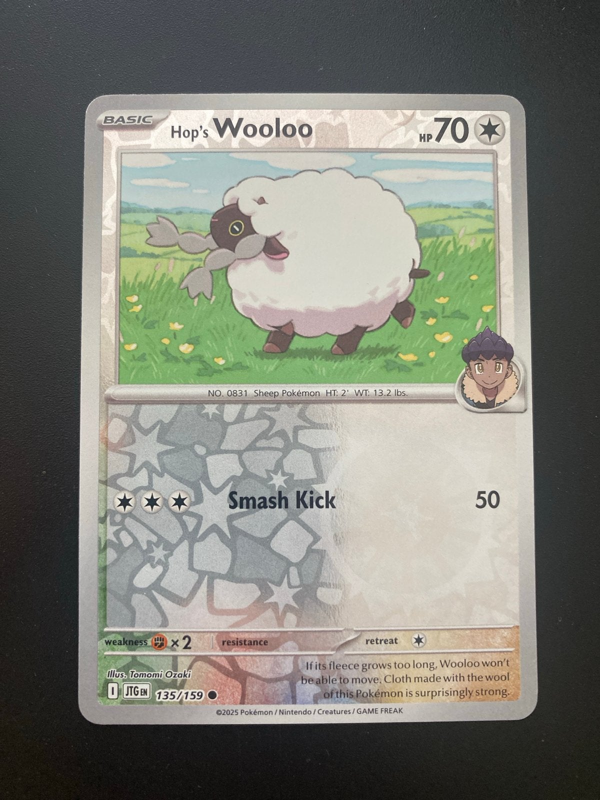 Hop's Wooloo 135/159 Reverse Holo Journey Together, Ophalen of Verzenden, Zo goed als nieuw, Losse kaart, Foil
