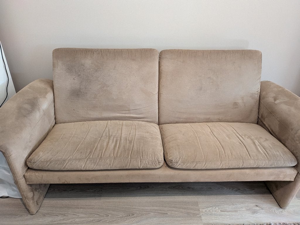 Bruine bank, Huis en Inrichting, Ophalen, Gebruikt, 150 tot 200 cm, Tweepersoons
