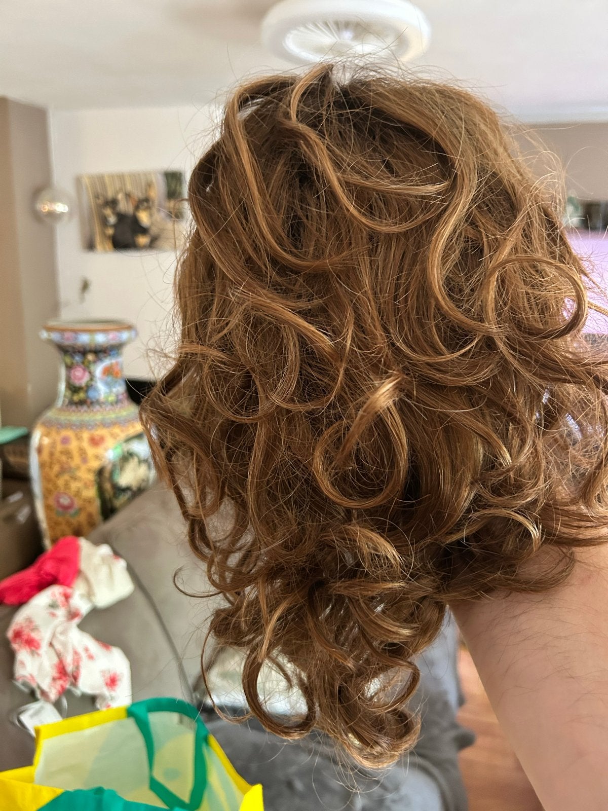Belle Madame pruik, hazelnoot/rood, incl. shampoo, Ophalen of Verzenden, Pruik of Haarverlenging, Div, Div