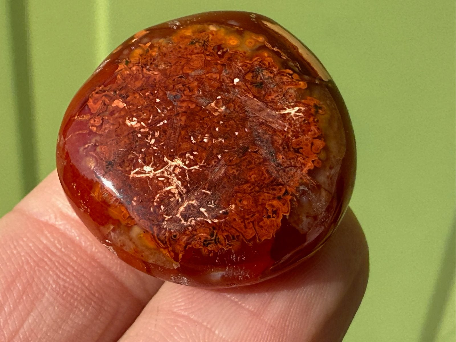 Carneool edelsteen broekzaksteen kornalijn mineralen, Ophalen of Verzenden, Mineraal