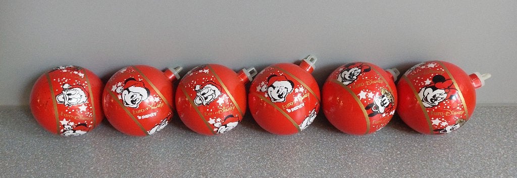ZES vintage EuroDisney Kerstballen 1992 Disneyland Parijs, Ophalen of Verzenden, Overige figuren, Zo goed als nieuw, Overige typen