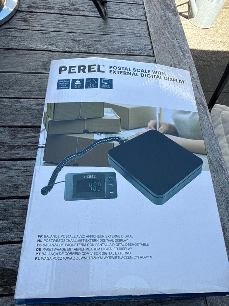Digitale Weegschaal tot 40kg - Perel Postweegschaal, Ophalen of Verzenden, Nieuw, Overige typen, Minder dan 50 kg