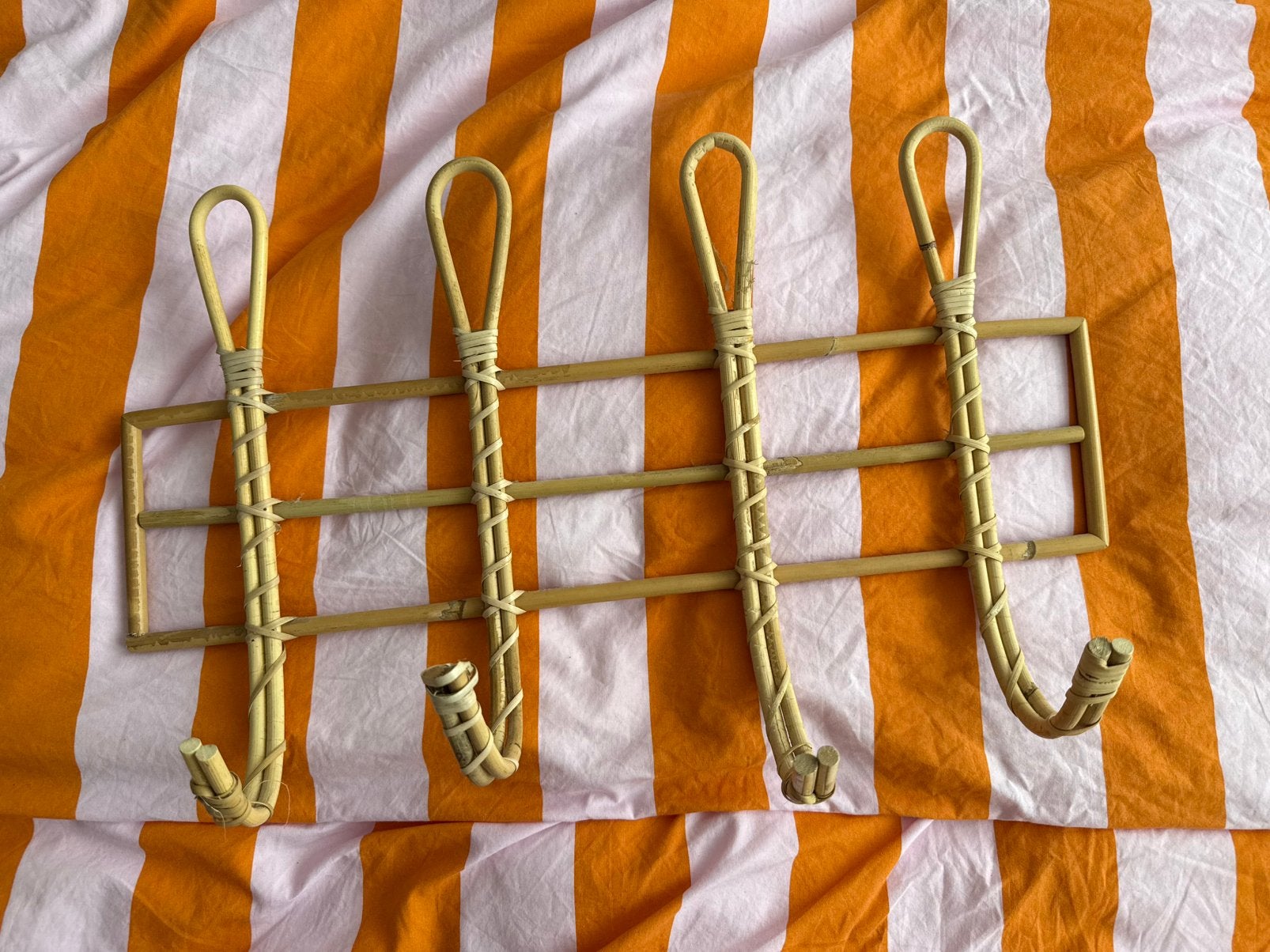 Vintage Rotan Wandrek - Kwantum Stijl, Ophalen of Verzenden, Gebruikt