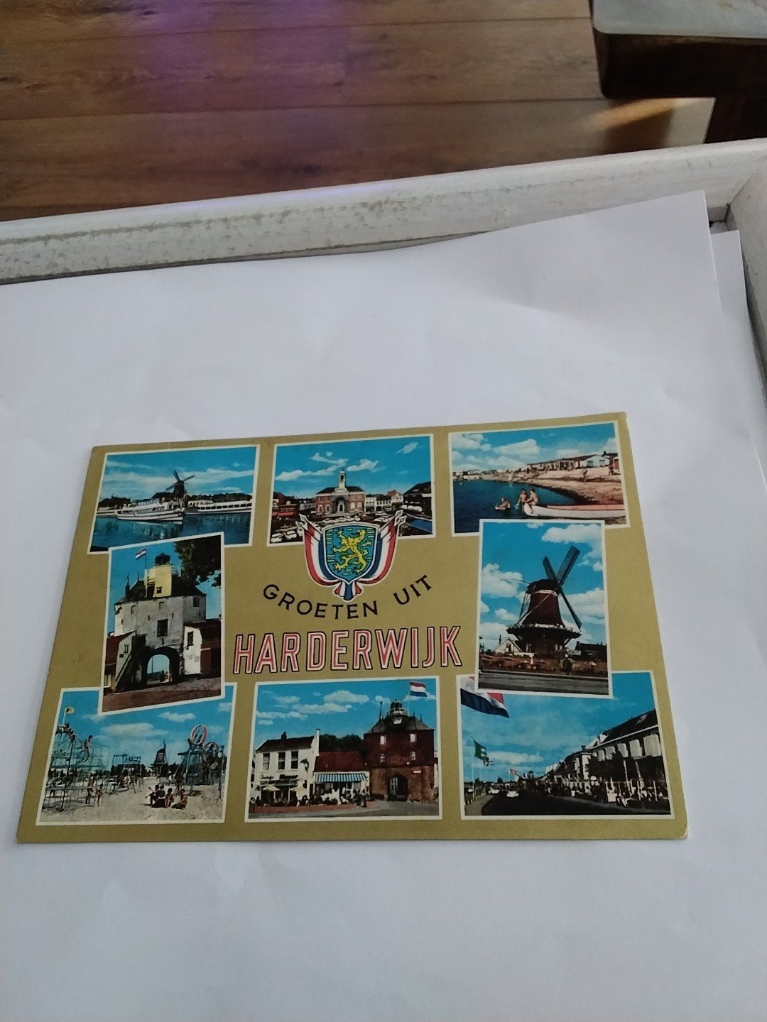 Oude ansichtkaart Groeten uit Harderwijk, Ophalen of Verzenden, 1940 tot 1960, Gelopen, Gelderland