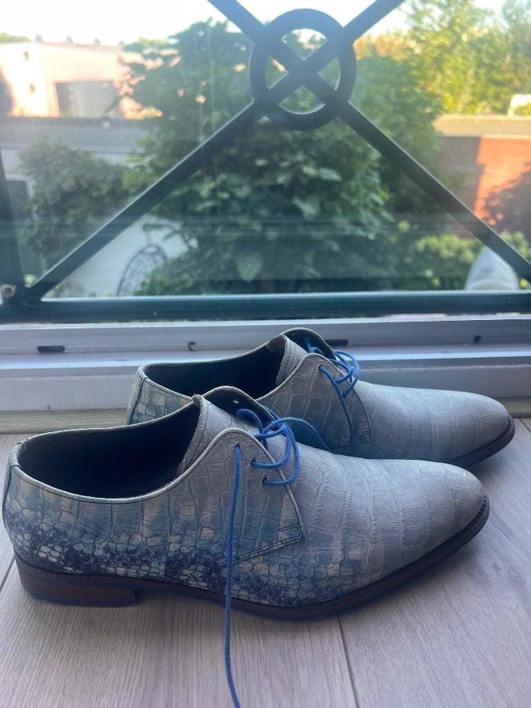 Van Bommel herenschoenen – maat 7,5 / 41,5 nieuwstaat, Kleding | Heren, Schoenen, Blauw, Floris van Bommel, Ophalen of Verzenden
