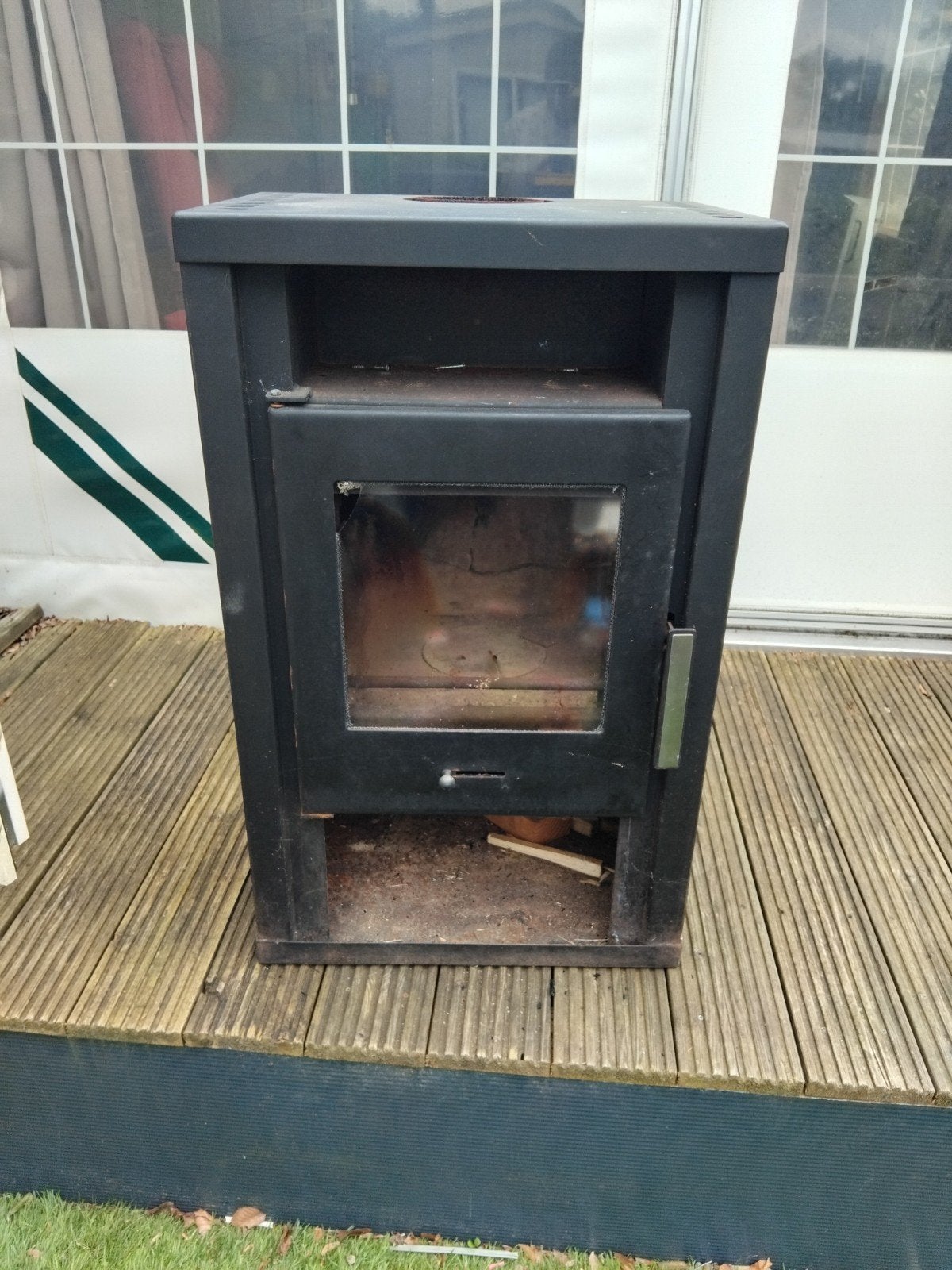 Hout kachel voor onder een overkapping, Huis en Inrichting, Kachels, Ophalen, Hout, Overige soorten