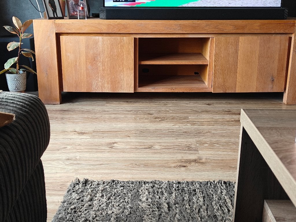 Tv meubel, Huis en Inrichting, Ophalen, Gebruikt, 150 tot 200 cm, Eikenhout