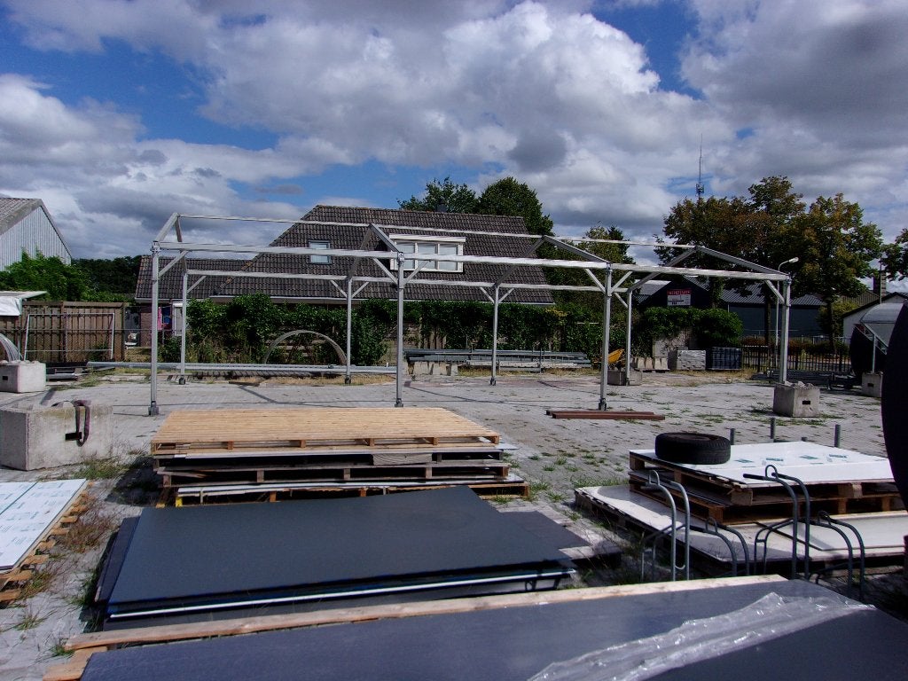 te koop aluhal frame .grote tent frame afmeting 6 x12 meter, Ophalen of Verzenden, Gebruikt