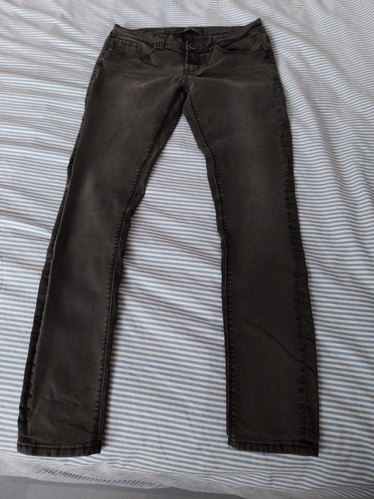 Zwart-grijze skinny jeans, Zwart, Ophalen of Verzenden, Maat 36 (S), Lang