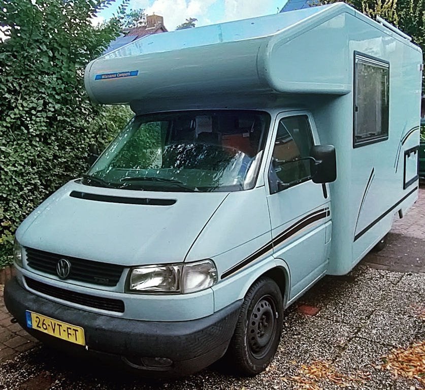 Camper - halfintegraal 6m op VW T4 chassis, Caravans en Kamperen, Campers, Chemisch toilet, Tot en met 2, 7 tot 12 maanden geleden