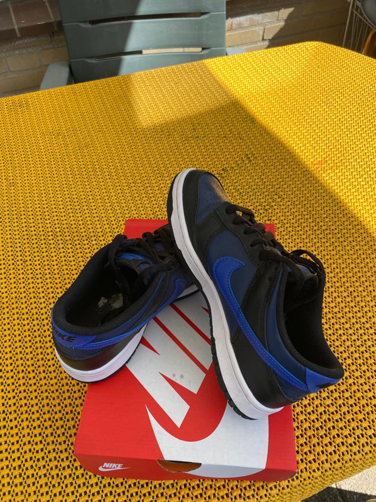 Nike Dunk Kids – donkerblauw/zwart – maat 38,5, Ophalen of Verzenden, Zo goed als nieuw, Hardloopschoenen, Nike