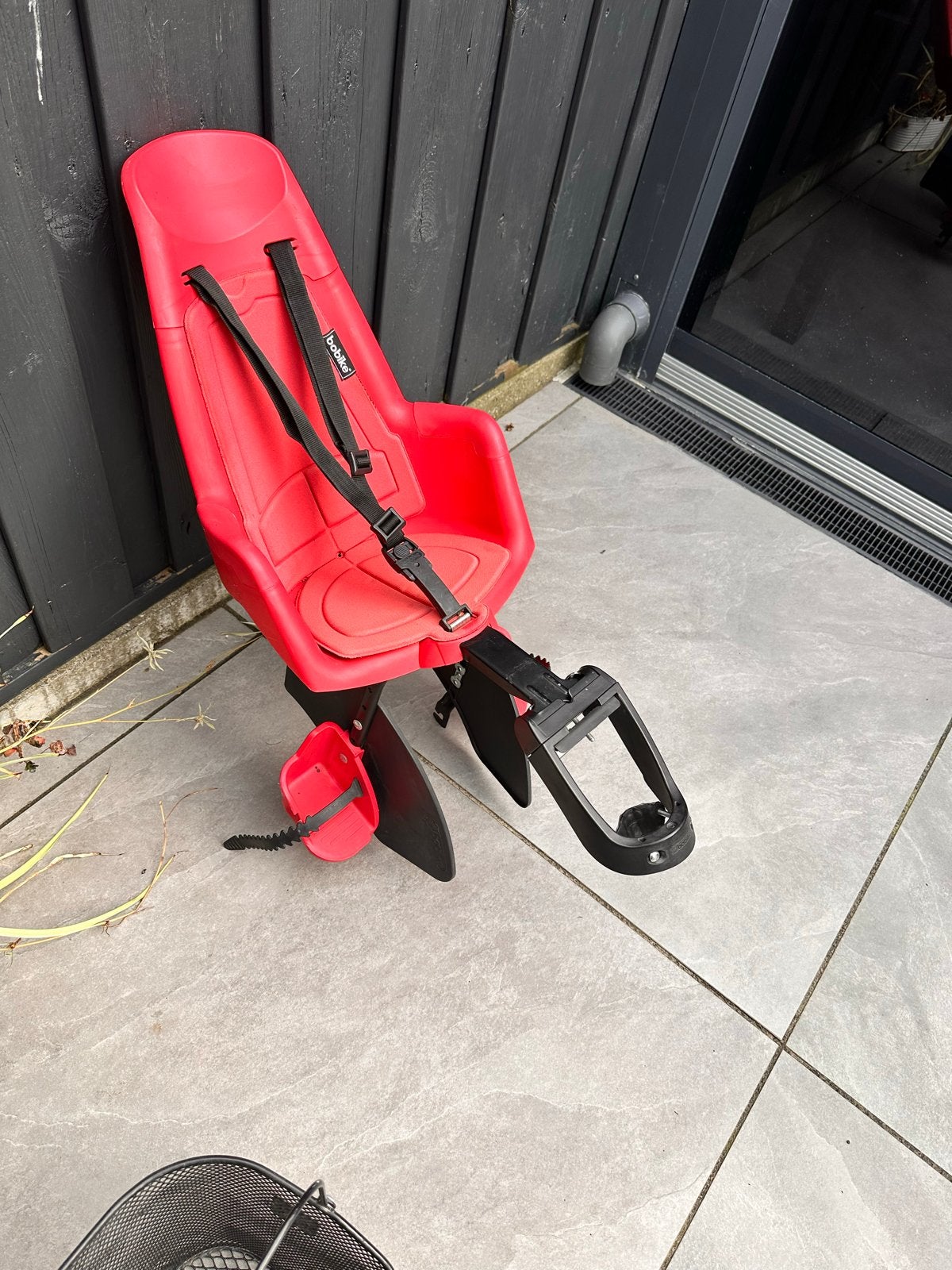 Bobike Kinderzitje Achterzitje - Rood, Ophalen, Zo goed als nieuw, Achterzitje, Voetsteuntjes