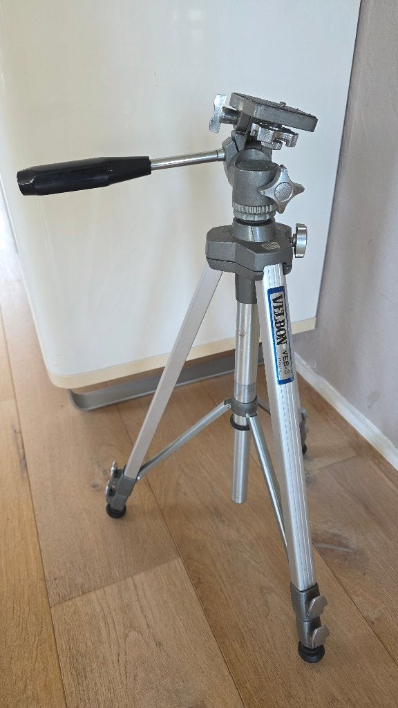 Velbon VEB-3 Lichtgewicht Aluminium Statief met Zwenkarm, Ophalen, Gebruikt, 125 cm of minder, Velbon