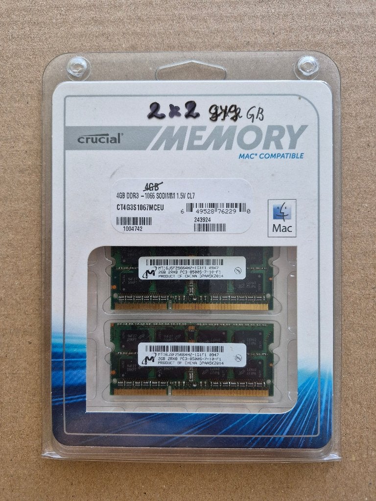 Apple Memory – Mac compatible 2GB 2RX8 PC3-8500S-7-10-F1, Computers en Software, RAM geheugen, Zo goed als nieuw, Desktop, Overige soorten