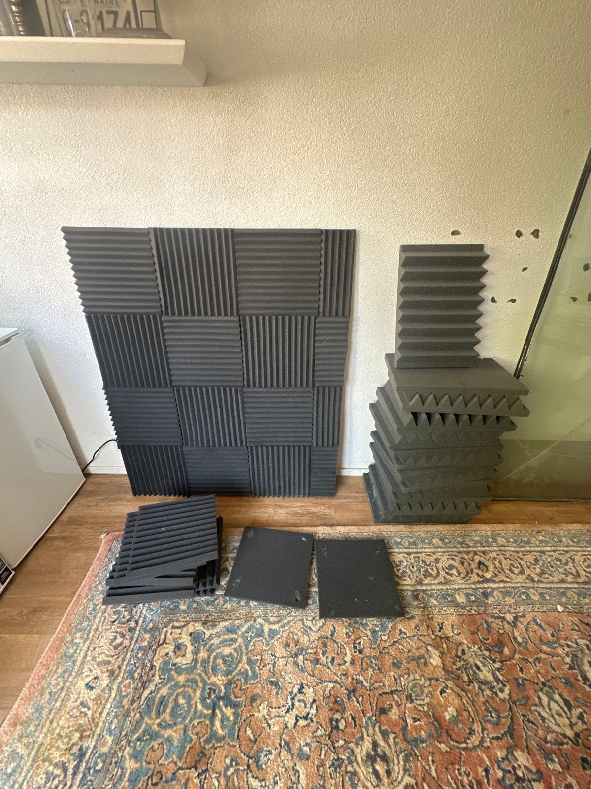 Akoestische schuimpanelen voor geluidsisolatie, Ophalen, Gebruikt