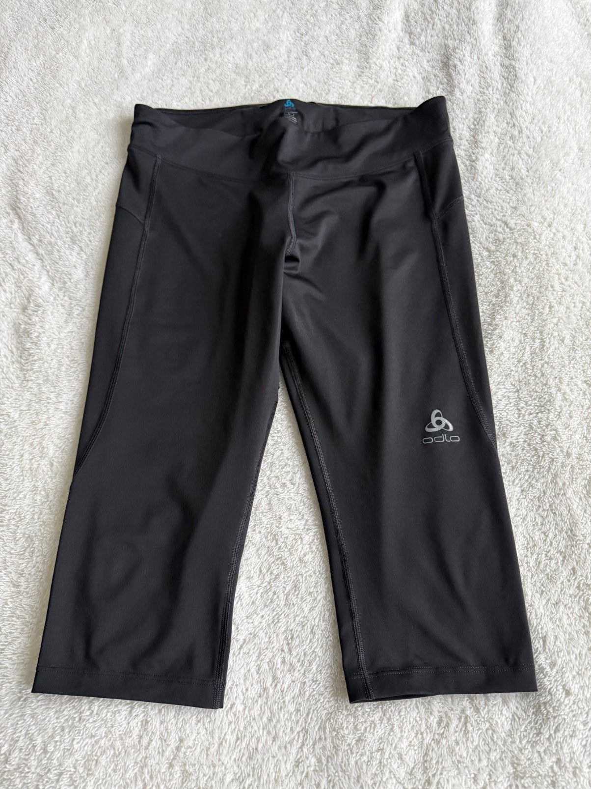 Hardloopbroek dames Driekwart Merk Odlo Maat L Kleur zwart, Zwart, Maat 42/44 (L), Ophalen of Verzenden, Zo goed als nieuw