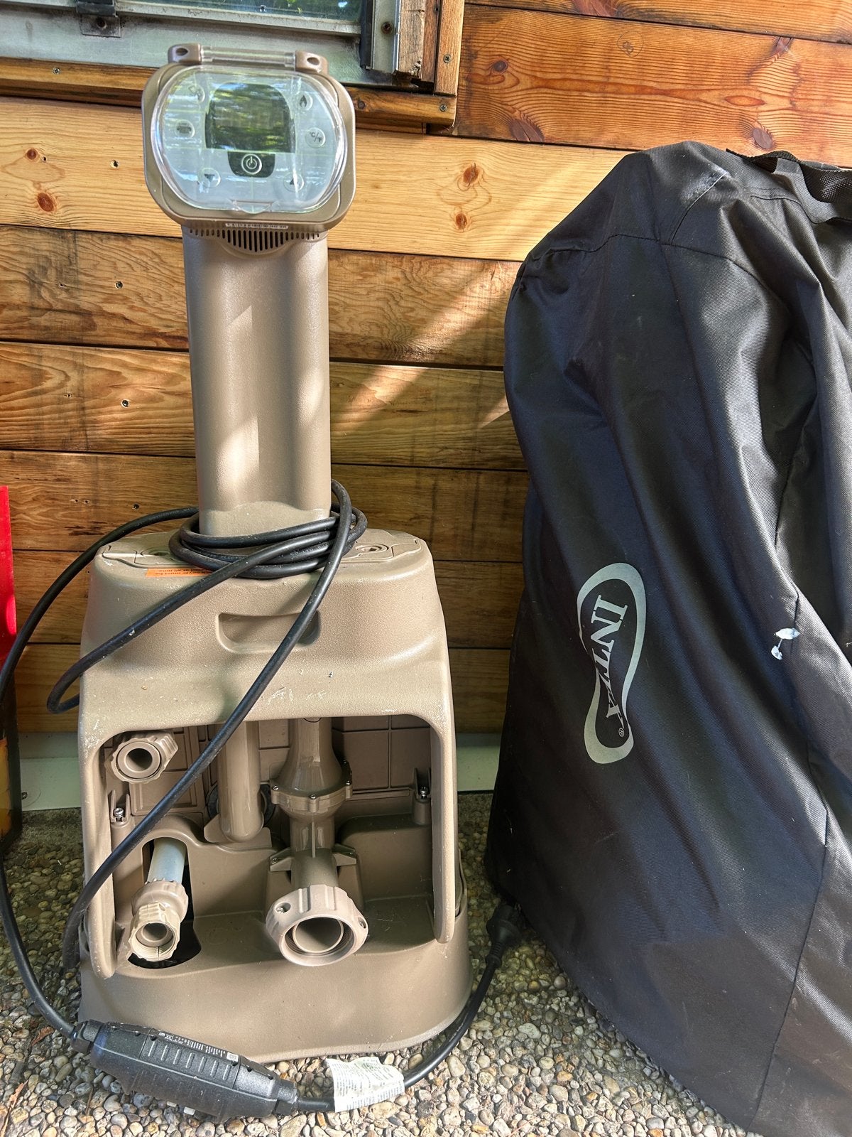 Intex PureSpa ECO Bubbel Jacuzzi 4-persoons, Tuin en Terras, Bubbelbaden en Hottubs, Ophalen, Gebruikt, Afdekzeil, Opblaasbaar