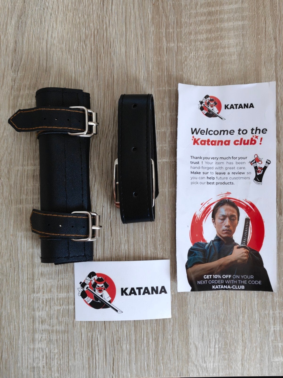 Lederen Katana Houder en Riemen Set - Katana Club (Nieuw), Ophalen, Nieuw