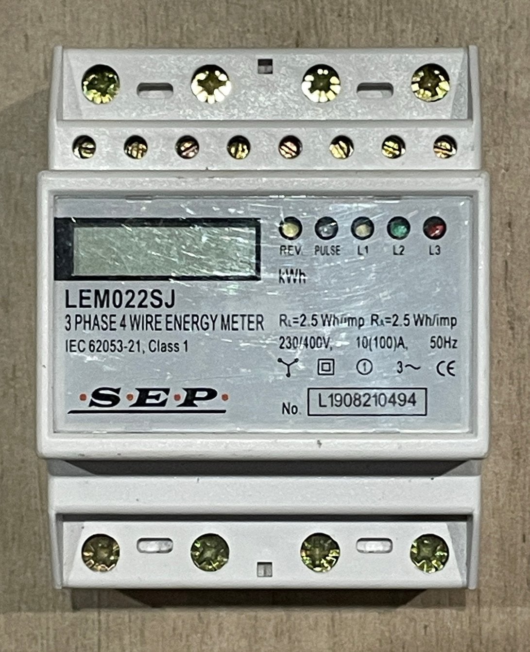 SEP 3 fase energiemeter Kwh meter kilowattuurmeter, Hobby en Vrije tijd, Ophalen of Verzenden