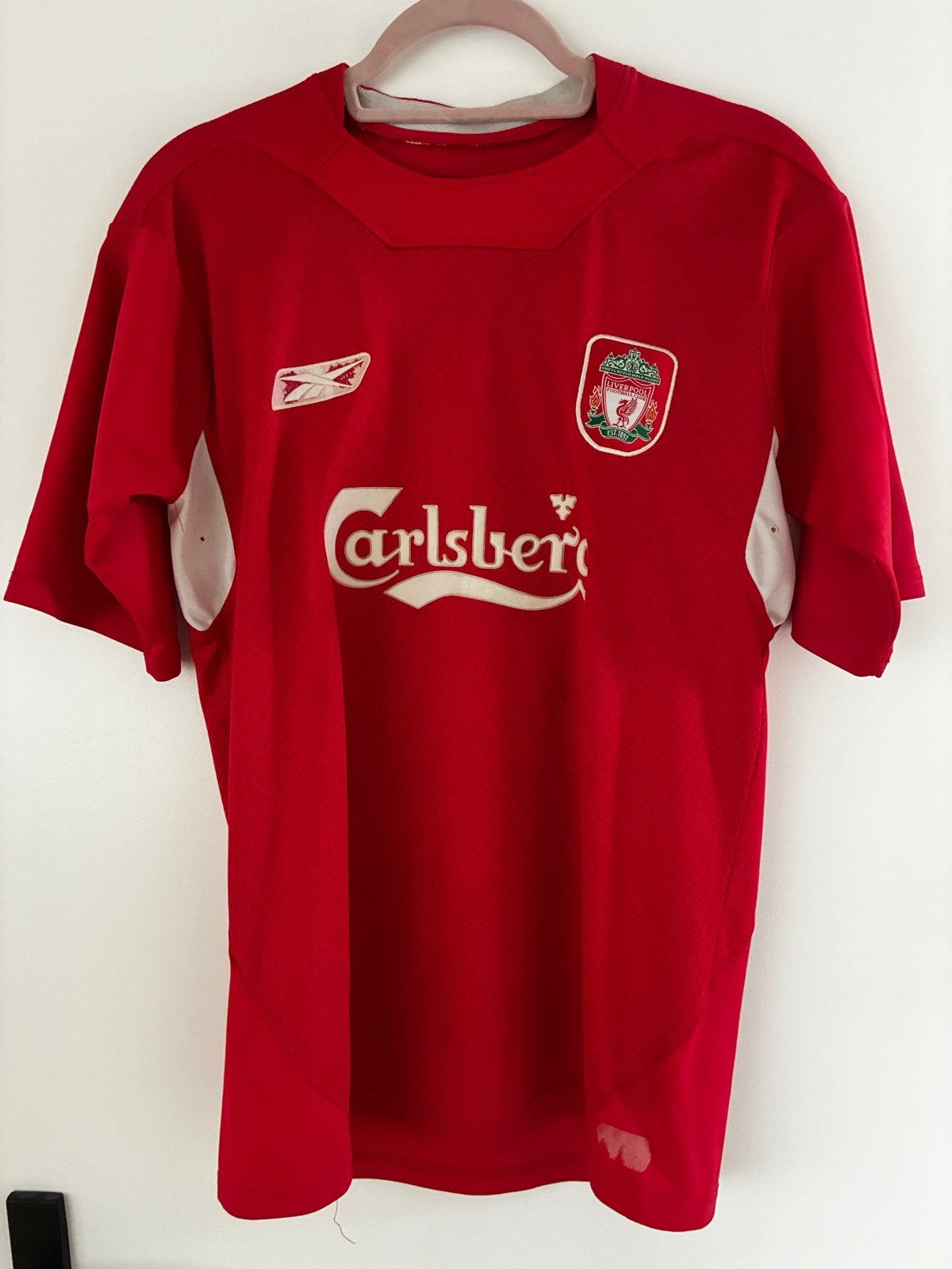 Liverpool FC thuisshirt 2005 - Istanbul (maat M), Ophalen of Verzenden, Gebruikt, Buitenlandse clubs, Shirt