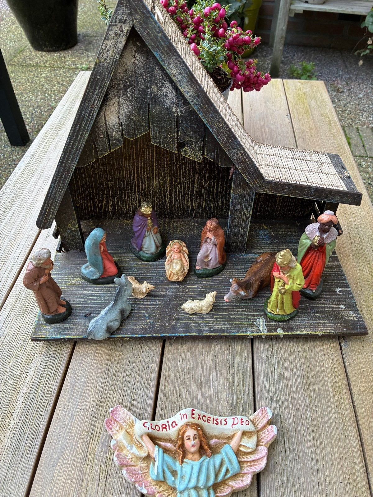 Kerststal met compleet gezelschap, Diversen, Ophalen, Gebruikt