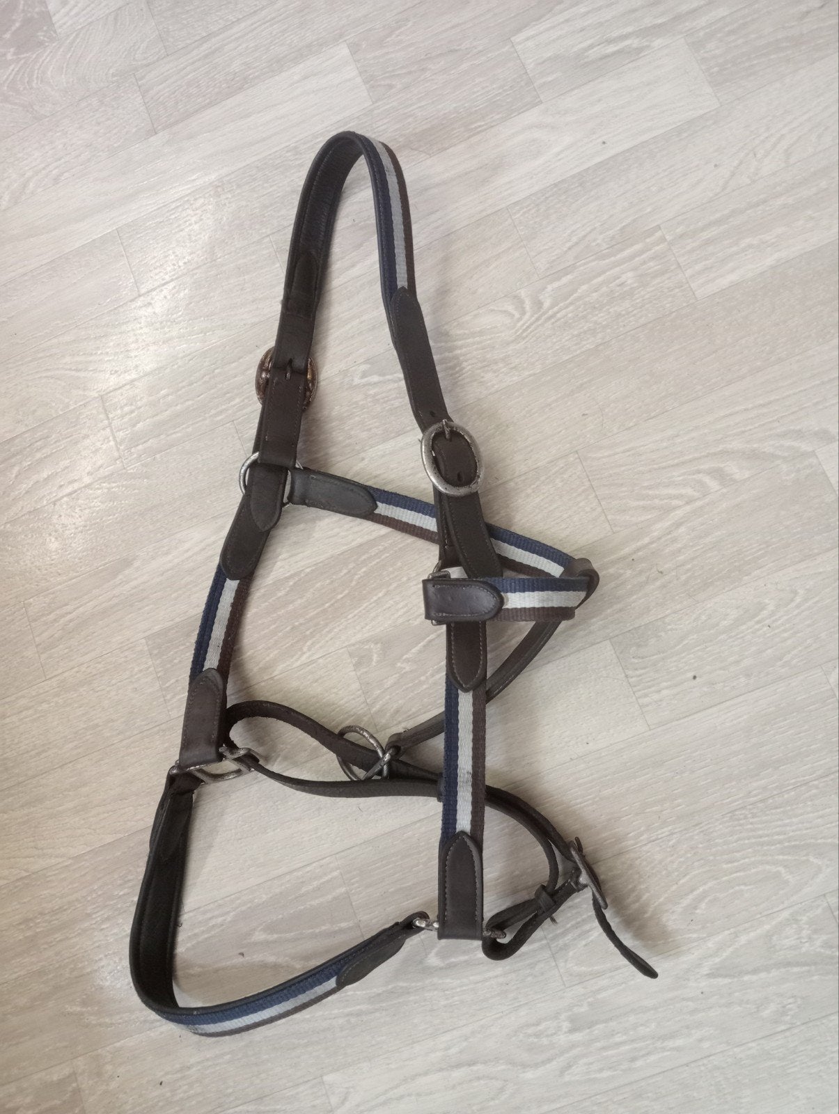 Mooi nylon met bruin leren halster mt full, Dieren en Toebehoren, Paarden en Pony's | Hoofdstellen en Tuigage, Overige soorten